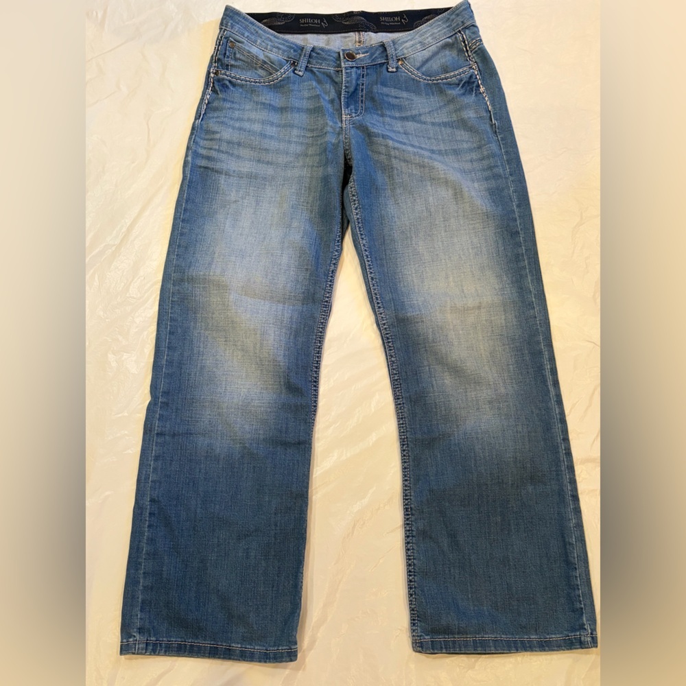 Wrangler Jeans Women's 7/8x30 Blue Light Wash Shiloh Boot Stretch WRS40KT